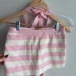 Edikted Pink and White Striped Tank Top and Skirt Set Photo 5