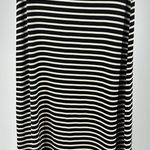 J.Crew  XXS Black White Stripe Modal Midi Skirt A3925 Soft Stretch Pull On Photo 0
