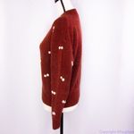 Madewell embroidered Enfield Half-Zip Sweater, XS, color:Heather Brick Photo 14