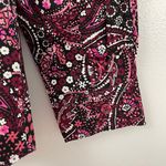 Jessica London New  Paisley Print Button Down Shirt Black Pink Size 12W Photo 8