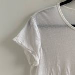 J. McLaughlin White Linen Short Sleeve T-Shirt Size Small Photo 4