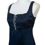 Vintage 90s Blue Satin Rhinestone Princess Prom Dress. S/M Romantic Fairy Gothic Size M Photo 7