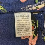 Fun2Fun navy floral print V-neck size small blouse top Long sleeve Photo 6