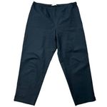 Eileen Fisher  Size L Pants Slim Knit Crop Pants Black Stretch Side Zip Capsule Photo 0