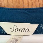 Soma Floral Blue Women's Top size Large Photo 3
