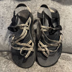 Chacos Women’s Chaco Cross Strap Stylish Grey and Cream Sandals Size 10 Photo 0