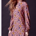 For Love & Lemons  Pink Floral Mini Dress Size XS Open Back Long Sleeve Boho Photo 2