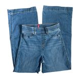 Spanx Seamed Front Wide Leg Jean Vintage Indigo Size Medium Photo 6