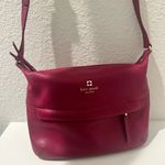 Kate Spade Starla Grant Park Crossbody Shoulder Pebbled Leather Bag Red Plum Photo 1
