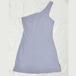 Abercrombie & Fitch Abercrombie One Shoulder Traveler Mini Dress Built In Shorts Periwinkle Blue XS Photo 4