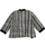 Chico's  Blazer‎ Large 12 Black White Open Front NWT Workwear Business Photo 1