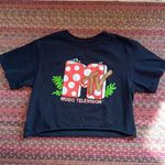 MTV MUSIC TELEVISION POLKA DOT LOGO CROP CUT OFF TEE Black Photo 0