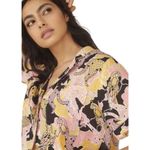 Anthropologie 100% Linen Cheetah Leopard Print Short Sleeve Shirt size Small Photo 2