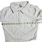 Alo Yoga  Polo White Collared Crop T-Shirt Size: S Photo 3
