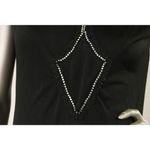 Vintage 1970s Black Jumpsuit with Rhinestone Detailing Large Photo 3