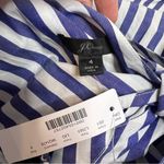 J.Crew NWT  Dark Matter Sleeveless Striped Poplin Jumpsuit 4 Wide Leg Blue Photo 7