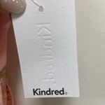 Anthropologie Kindred 1x pale pink peasant women’s blouse gold foil floral Photo 6