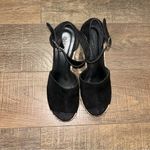 Wild Diva  Black/Tan Wedges 7.5 Photo 5