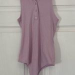 Abercrombie & Fitch Women’s Bodysuit Soft A&F Ribbed Sleeveless Polo Pink Size M Photo 0