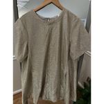 Glam Gold‎ Sequin Velvet Mini Dress Large Party Club Photo 4