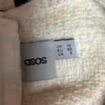 ASOS  Cream Black Crew Neck Sleeveless Back Zipper Mini Shift Dress Size 8 Photo 3