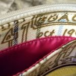 Coach Graffiti Poppy Gold Leather Canvas Coin Card Case w. Key Ring Photo 3