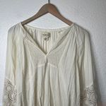 Denim & Supply Ralph Lauren Great preloved Women's Boho Cream Coquette Blouse Size L Photo 2