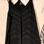 The Limited ‎ Tank w/ Double Straps Appliqués V- Neck Black Women’s Large Photo 0