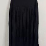 A New Day Black Pleated Midi A-Line Skirt Size 2 Photo 4