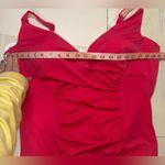 Swimsuits for All Twist Ruched One Piece Bathing Suit Size 22 New Plus Modest Pink Photo 3