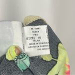 Vintage Beach Cabana Size 16 Hawaiian Floral Dress Skirt Swimsuit Modest Modest Black Photo 4