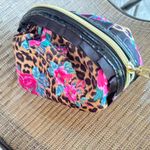 Betsey Johnson  Small Ruffle Cosmetic Case Bubble Cheetah Natural Photo 3