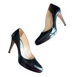 Prada Women’s Vintage Round Toe Platform Black Leather Pumps High Heels Size 38 Photo 4