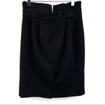 PLASTIC ISLAND Skirt Satin Bow BlackTie Cocktail Pencil Pleats Waist Twee Medium Photo 2