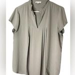 Calvin Klein  Gray Blouse with Mandarin Collar Photo 0