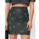 Nasty Gal Womens US 4 Black Mesh Graffit Floral Print Mini Skirt NWT Photo 3