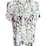 Cynthia Rowley Womens  Snakeskin Print Flowy Button Down Shirt Top - Sz L Photo 0