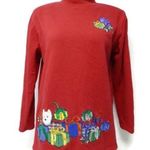 Karen Scott Vintage  90s-00s Embroidered Christmas Gifts Sweater Photo 0