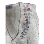 Jantzen Vintage Sweater Vest Medium Embroidered Grandma Grannycore Indie 90 knit Photo 9