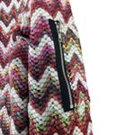 VICI Bomber Jacket Womens S Multicolor Chevron Textured Knit Boho Retro Indie Photo 4