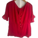 Sweet Pea by Stacy Frati Dark PinkTie Waist Reversible Lightweight Blouse Sz SM Pink Photo 1