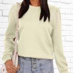 Women's Round Neck Puff Long Sleeve Sweatshirt Size XL Photo 0