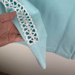 Lilly Pulitzer  Skipper Popover XS Blue Lace Trim Pullover Half Zip Preppy‎ Soft Photo 4