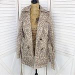 Anthropologie Daughters of the Liberation Subtle Survival Animal Print Trench Coat Taupe 2 Photo 4