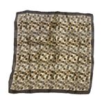 Casual Corner Scarf Brown Beige Geometric Print Lightweight Accessory Photo 0