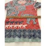 Whimsy Rose Baby Waffle Knit Top Size M Elephant Print Lightweight Boho Indie Blue Size M Photo 11