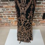 Miss Ord Formal Evening Gown Womens XL Black Gold Strapless Sequin Mermaid Dress Photo 7