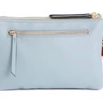 Women’s Light Blue Faux Leather Tassel Crossbody Purse handbag Photo 2