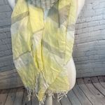 Lands' End  Scarf Large Lightweight Yellow/Gray/White Photo 1