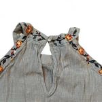 Blu Pepper  Blue Embroidered Cold Shoulder Bell Sleeve Dress Aritzia Sz M Photo 2